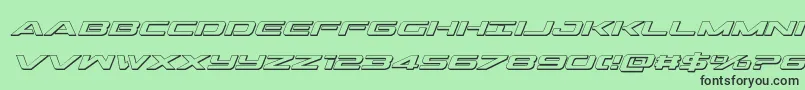 Outrider3Dital Font – Black Fonts on Green Background