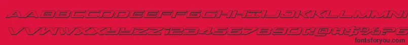 Outrider3Dital Font – Black Fonts on Red Background