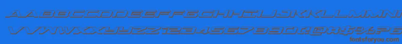 Outrider3Dital Font – Brown Fonts on Blue Background