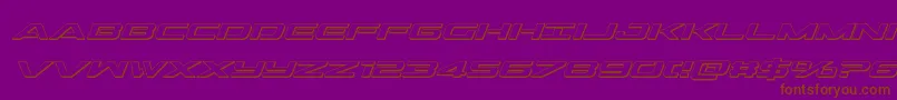 Outrider3Dital Font – Brown Fonts on Purple Background