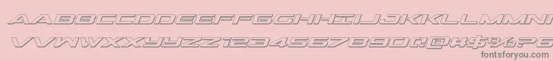 Outrider3Dital Font – Gray Fonts on Pink Background