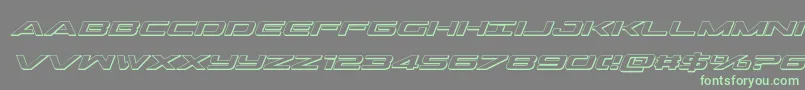 Outrider3Dital Font – Green Fonts on Gray Background
