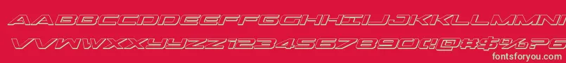 Outrider3Dital Font – Green Fonts on Red Background