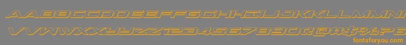 Outrider3Dital Font – Orange Fonts on Gray Background