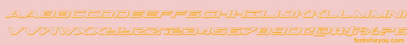 Outrider3Dital Font – Orange Fonts on Pink Background