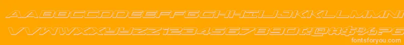 Outrider3Dital Font – Pink Fonts on Orange Background