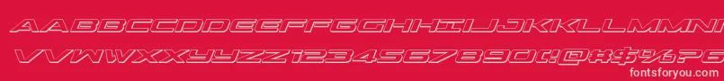 Outrider3Dital Font – Pink Fonts on Red Background