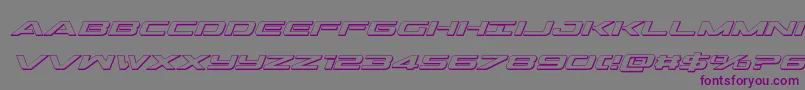 Weitere Informationen zur Outrider3Dital-Schriftart Outrider3Dital-Schriftart – Violette Schriften auf grauem Hintergrund