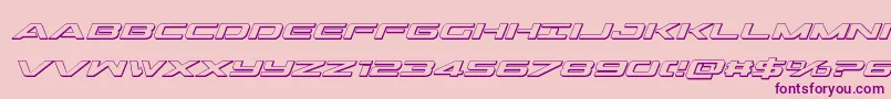 Outrider3Dital Font – Purple Fonts on Pink Background