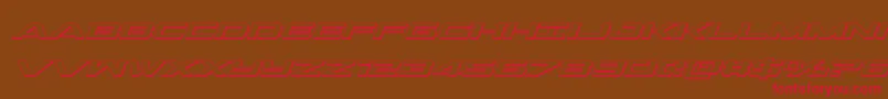 Outrider3Dital Font – Red Fonts on Brown Background