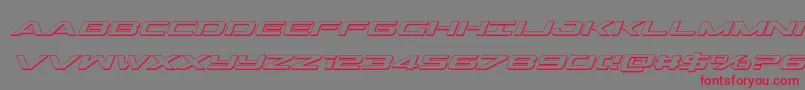 Outrider3Dital Font – Red Fonts on Gray Background