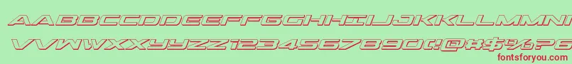 Outrider3Dital Font – Red Fonts on Green Background