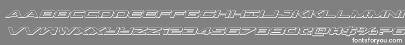 Outrider3Dital Font – White Fonts on Gray Background