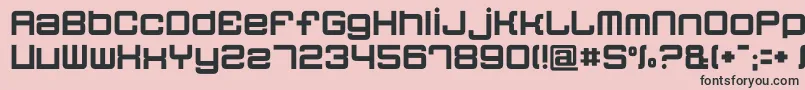 Шрифт Quatron – чёрные шрифты на розовом фоне