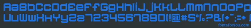 Quatron Font – Blue Fonts on Black Background