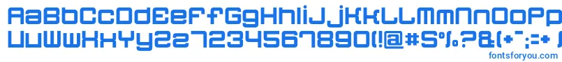 Quatron-Schriftart – Blaue Schriften