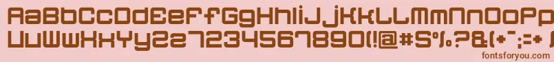 Fonte Quatron – fontes marrons em um fundo rosa