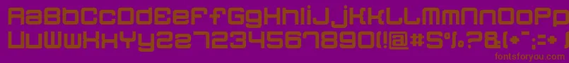 Quatron Font – Brown Fonts on Purple Background