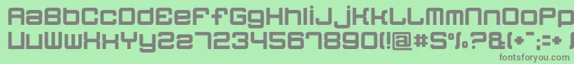 Quatron Font – Gray Fonts on Green Background
