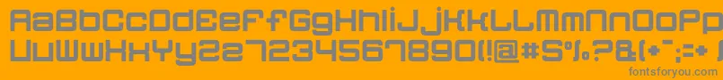 Quatron Font – Gray Fonts on Orange Background