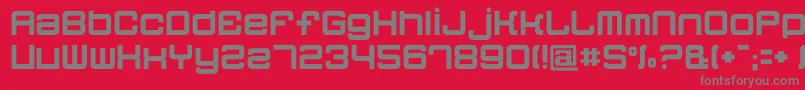 More about Quatron Font Quatron Font – Gray Fonts on Red Background