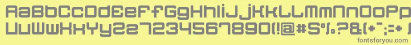 Quatron Font – Gray Fonts on Yellow Background
