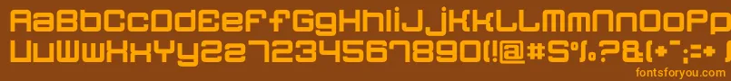 fuente Quatron – Fuentes Naranjas Sobre Fondo Marrón