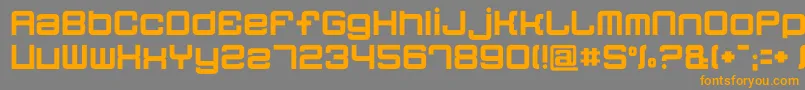 Quatron Font – Orange Fonts on Gray Background