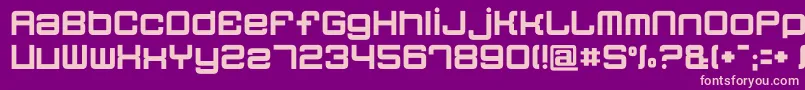 Quatron Font – Pink Fonts on Purple Background