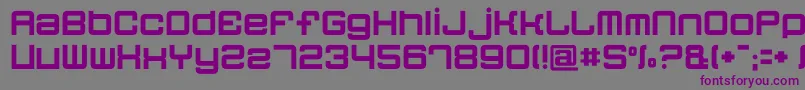 Quatron-Schriftart – Violette Schriften auf grauem Hintergrund