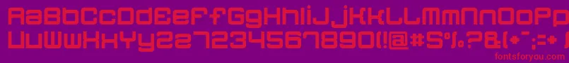 Quatron Font – Red Fonts on Purple Background