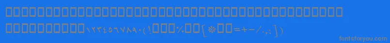 BMashhadItalic-fontti – harmaat kirjasimet sinisellä taustalla