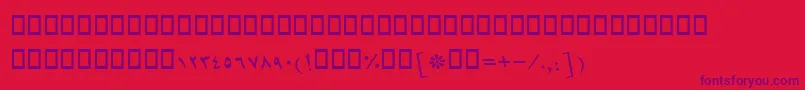 BMashhadItalic Font – Purple Fonts on Red Background