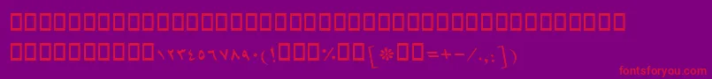 BMashhadItalic Font – Red Fonts on Purple Background