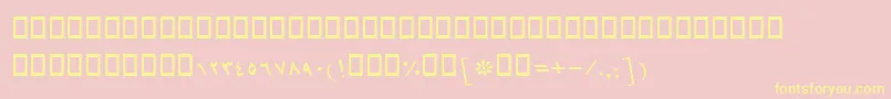 BMashhadItalic Font – Yellow Fonts on Pink Background