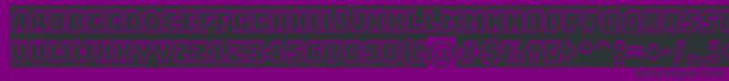 Czcionka ASimplergrsl – czarne czcionki na fioletowym tle