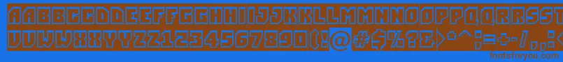 Шрифт ASimplergrsl – коричневые шрифты на синем фоне