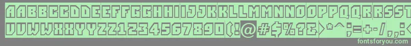 ASimplergrsl Font – Green Fonts on Gray Background