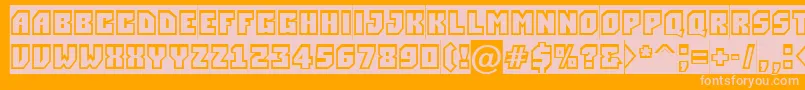 Fonte ASimplergrsl – fontes rosa em um fundo laranja