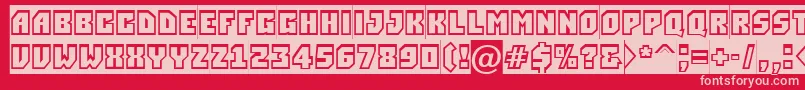 Шрифт ASimplergrsl – розовые шрифты на красном фоне