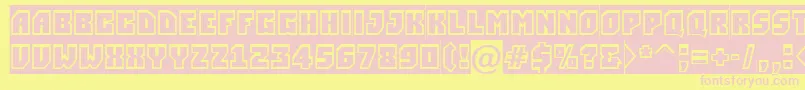 ASimplergrsl-fontti – vaaleanpunaiset fontit keltaisella taustalla