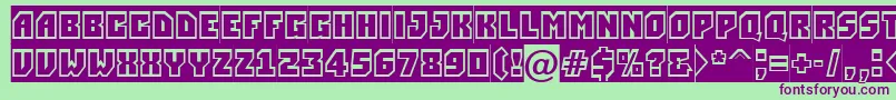 ASimplergrsl Font – Purple Fonts on Green Background