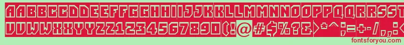 ASimplergrsl Font – Red Fonts on Green Background