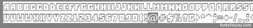 フォントASimplergrsl – 灰色の背景に白い文字