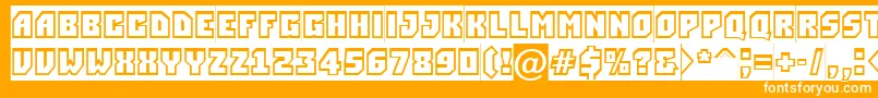 フォントASimplergrsl – オレンジの背景に白い文字