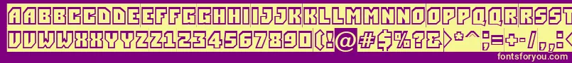 Police ASimplergrsl – polices jaunes sur fond violet