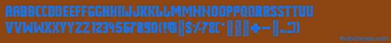 PartTwo Font – Blue Fonts on Brown Background