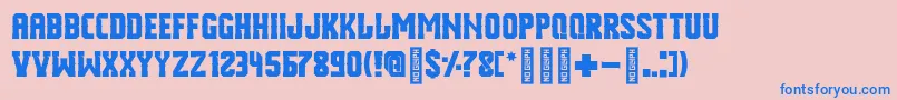 PartTwo Font – Blue Fonts on Pink Background