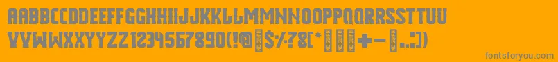PartTwo Font – Gray Fonts on Orange Background