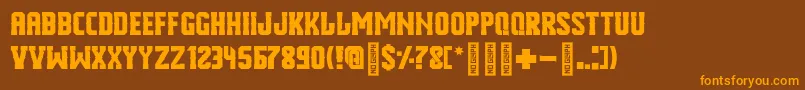 PartTwo Font – Orange Fonts on Brown Background